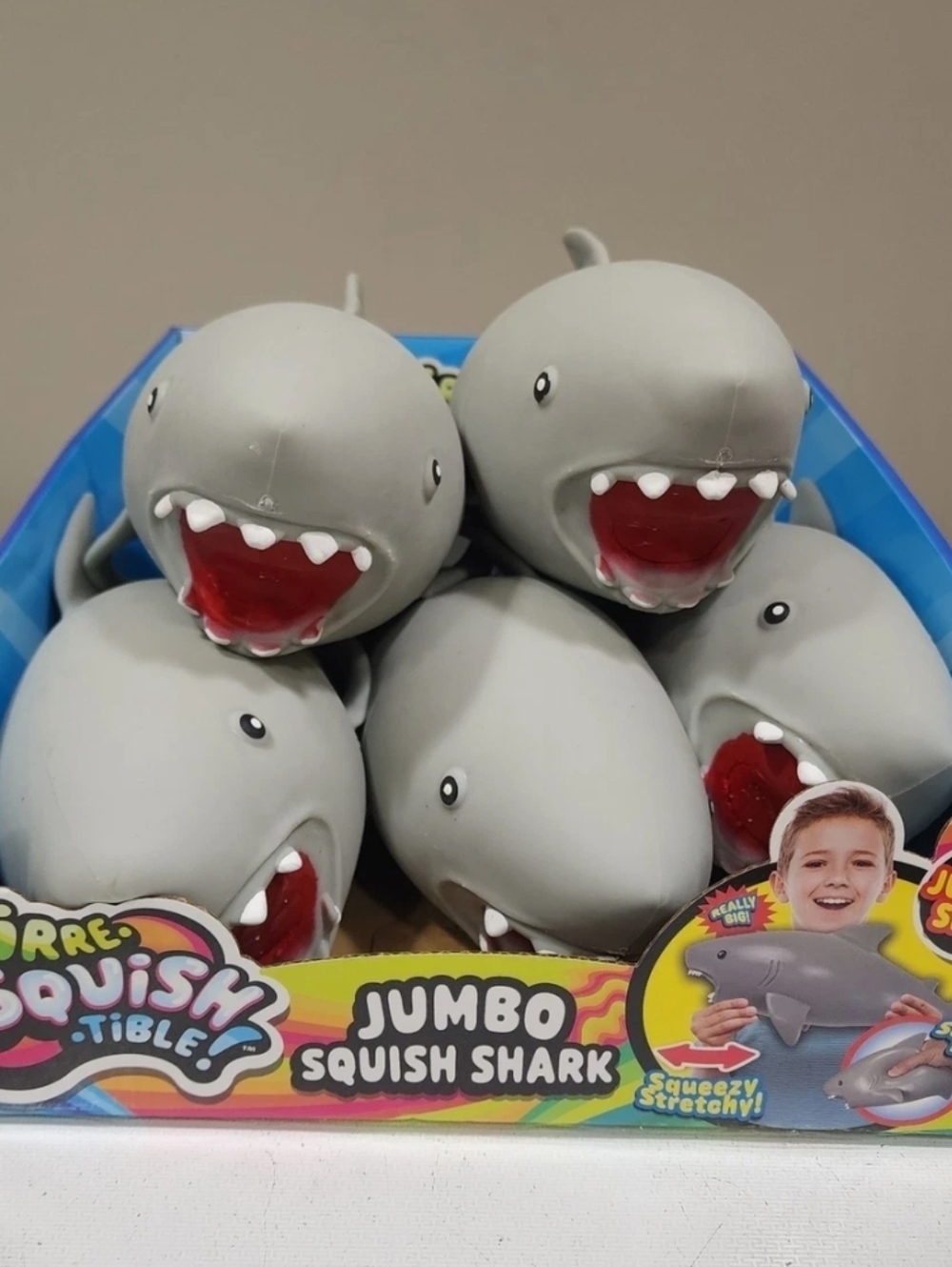 Ja Ru Jumbo Squishy Shark- Viral-new In Sealed Package.